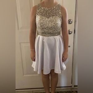 White short pageant dress worn once